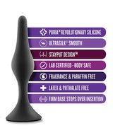 Blush Novelties - Anal Adventures Platinum Beginner Anal Plug Kit (Black) - Black
