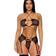 Forplay - Pull My Strings Mesh Bra, Garter & Panty Lingerie Set (Black) - Black