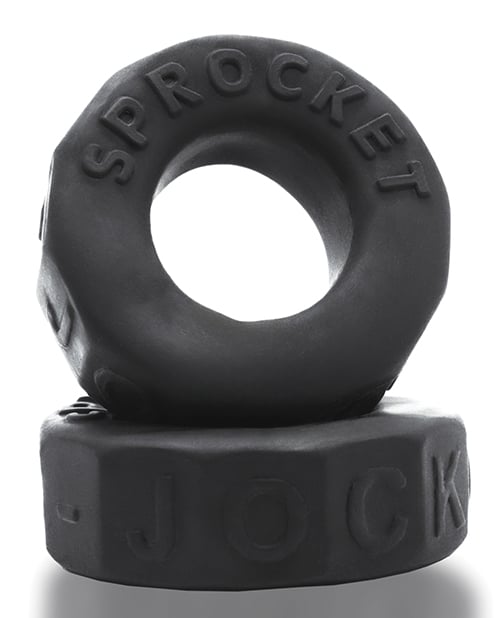 Oxballs - Sprocket Comfort No-Roll Cock Ring (Black) - Black