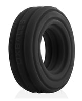 Hunky Junk - Roto Silicone Cock Ring (Black) - Black