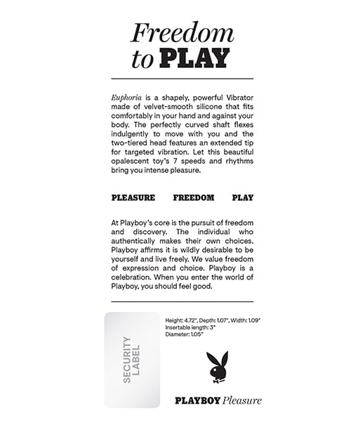 Playboy - Pleasure Euphoria Mini G-Spot Vibrator (White) - White