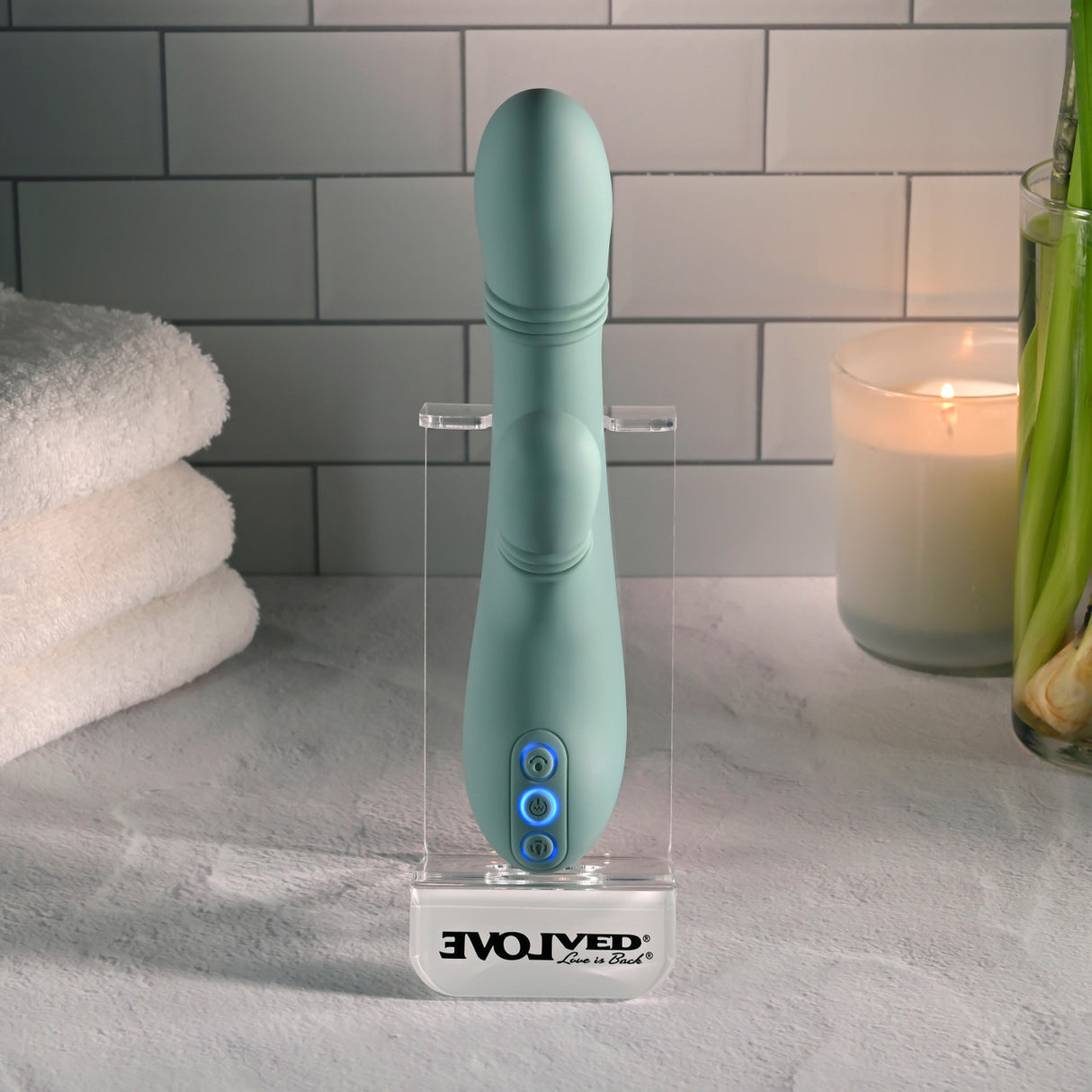 Evolved－Rub Me Tender 充電式兔型按摩器（綠色）