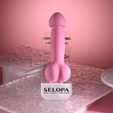 SELOPA - A Bit Nutty Rechargeable Realistic Dildo Vibrator (Pink)