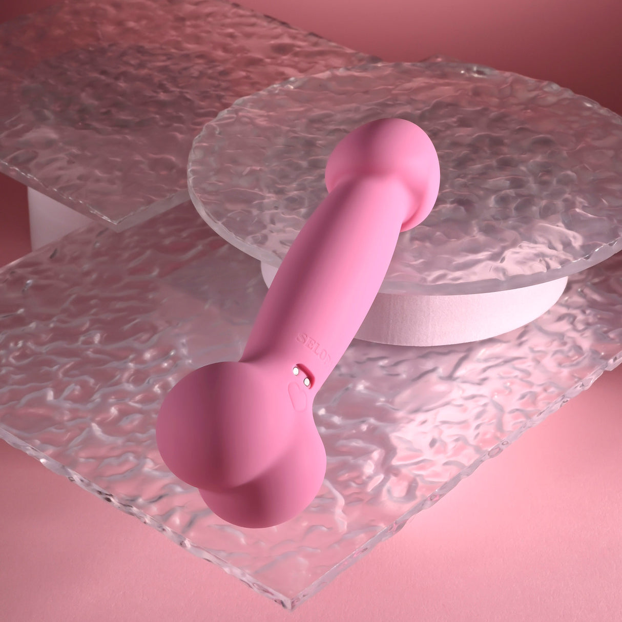 SELOPA - A Bit Nutty Rechargeable Realistic Dildo Vibrator (Pink)