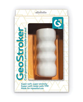 Icon Brands - GeoStroker Four 12.7 cm Ultra-Soft Textured Masturbator (White) - White / 12.7 cm