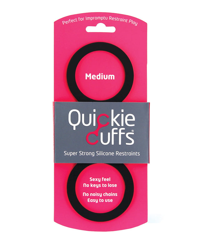 Creative Conceptions - Quickie Cuffs Medium Wrist Restraints (Black) - Black / Medium