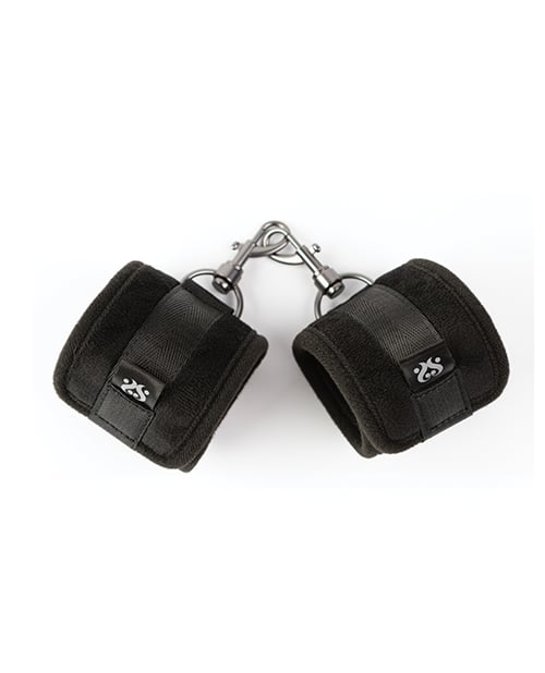 Sei Mio - Sensually Secured Velvet Handcuffs (Black) - Black