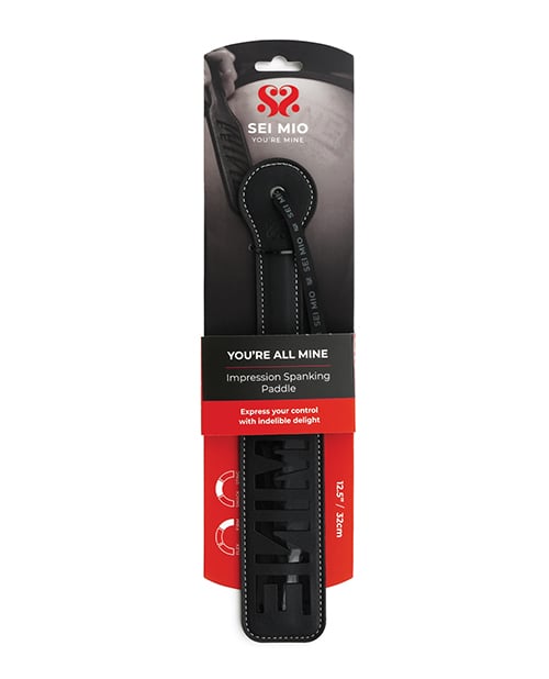 Sei Mio - You're All Mine Impression Spanking Paddle (Black) - Black