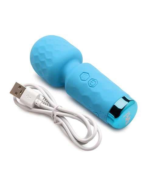 XR Brands - Bang! Mini Rechargeable Wand Massager (Blue) - Blue