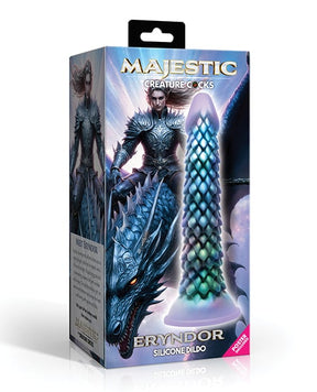 XR Brands - Majestic Eryndor Fantasy Silicone Suction Dildo (Multi Colour) - Multi Colour