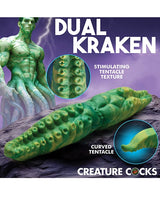 XR Brands - Creature Cocks Dual Kraken Silicone Double Dildo (Green) - Green