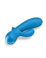XR Brands - Bang! BG Thick Silicone Rabbit Vibrator (Blue) - Blue