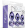 Nixie - Metal Jeweled Anal Plug Training Set (Metallic Purple) - Metallic Purple