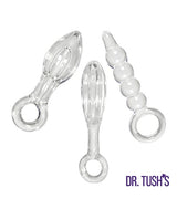 Dr. Tush's - Halo of Pleasure Glass Anal Plug Set - Beige