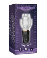 Secwell - Sucking & Vibrating Oral Masturbator (Black) - Black