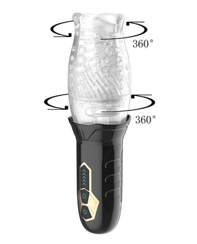 Secwell - Cyclone Spinning Oral Masturbator (Black) - Black