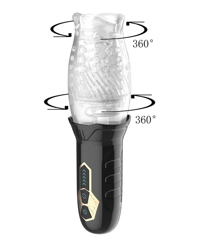 Secwell - Cyclone Spinning Oral Masturbator (Black) - Black