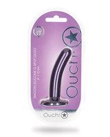 Shots - Ouch 12.7 cm Smooth G-Spot Dildo (Metallic Purple) - Metallic Purple / 12.7 cm