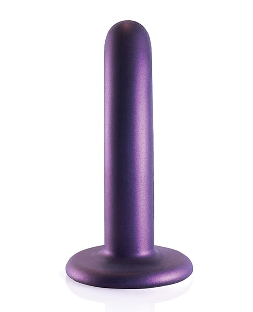 Shots - Ouch 12.7 cm Smooth G-Spot Dildo (Metallic Purple) - Metallic Purple / 12.7 cm