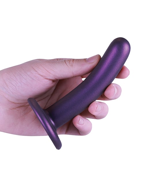 Shots - Ouch 12.7 cm Smooth G-Spot Dildo (Metallic Purple) - Metallic Purple / 12.7 cm