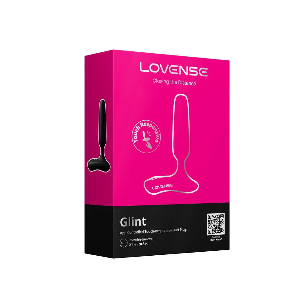 Lovense - Glint Touch-Responsive App-Controlled Anal Plug (Black)