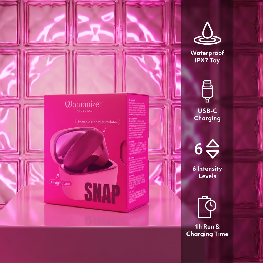 Womanizer - Snap Portable Clitoral Air Stimulator (Crushed Berry) WM1096 CherryAffairs