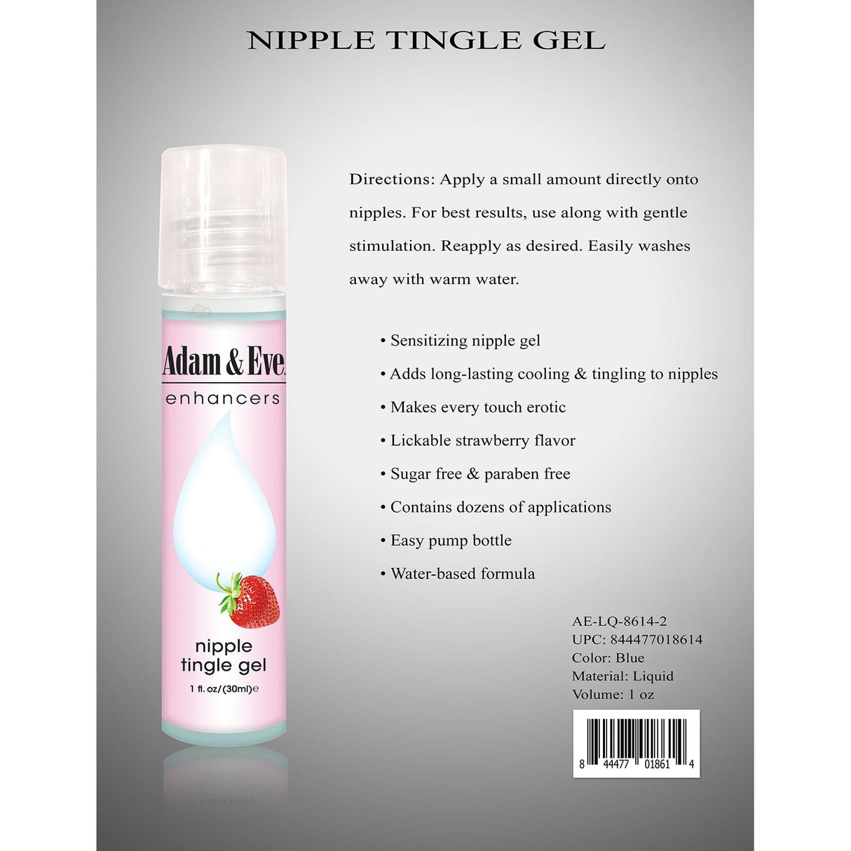 Adam & Eve - Enhancers Nipple Tingle Gel 1oz    Arousal Gel