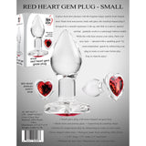 Adam & Eve - Red Heart Gem Glass Anal Plug CherryAffairs