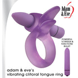 Adam & Eve - Vibrating Clitoral Tongue Cock Ring (Purple) AE1054 CherryAffairs