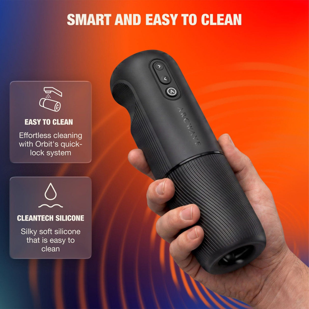 Arcwave - Orbit App-Controlled Rotating Stroker Masturbator (Black) AW1020 CherryAffairs
