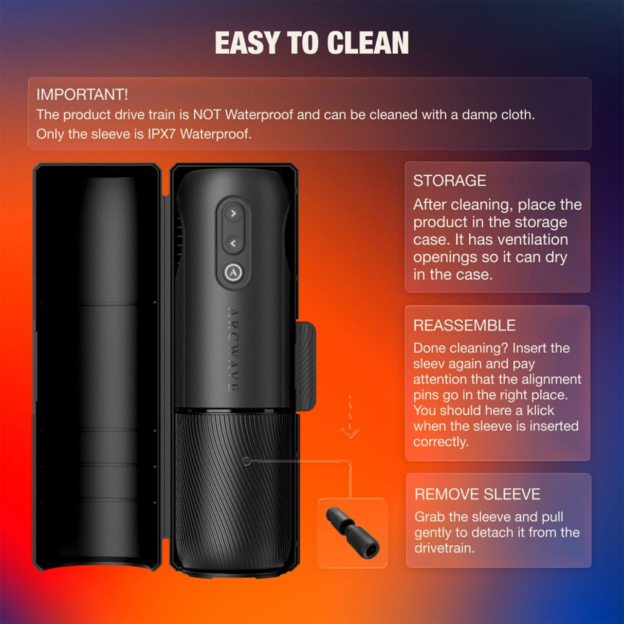 Arcwave - Orbit App-Controlled Rotating Stroker Masturbator (Black) AW1020 CherryAffairs