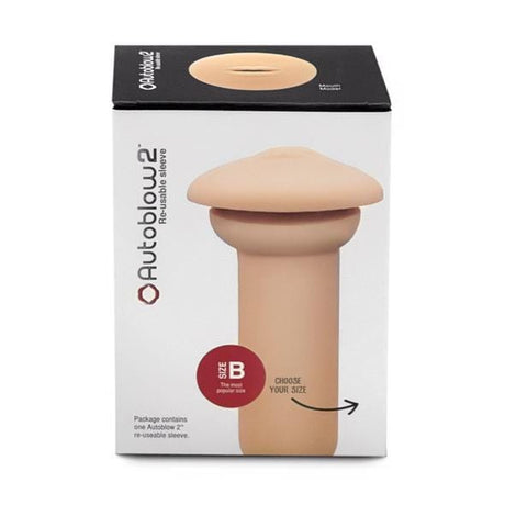 🎁 Autoblow - 2 Plus XT Sleeve Vagina and Mouth Orifice (Beige) (100% off) AB1005 CherryAffairs