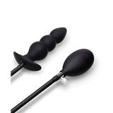 B-Vibe - Beaded Inflatable Anal Plug with HandPump (Black) BV1023 CherryAffairs