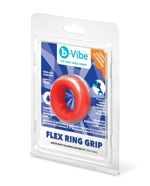B-Vibe - Gelang Cengkaman Flex Gelang Zakar Silikon (Merah)