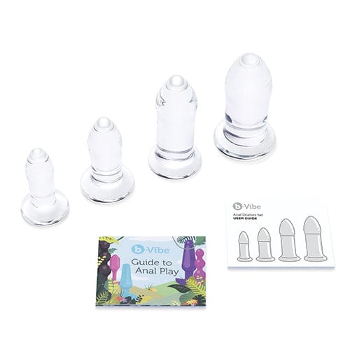 B-Vibe - Glass Anal Dilator Set 4 Pieces (Clear)    Glass Anal Plug (Non Vibration)