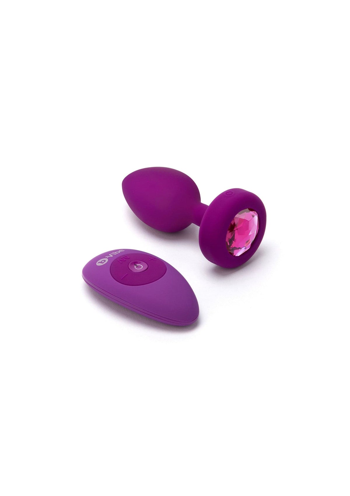 B-Vibe - Rechargeable Vibrating Jewel Anal Plug S/M (Pink) BV1026 CherryAffairs