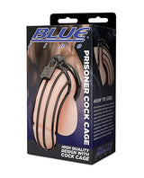 Blue Line - Prisoner Stainless Steel Chastity Cage (Black) – product image