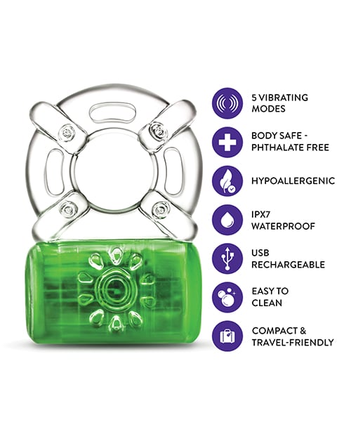 Blush Novelties - Play With Me Pleaser Rechargeable Vibrating Cock Ring – product view 6