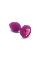 B-Vibe - Rechargeable Vibrating Jewel Anal Plug S/M (Pink) – product view 4
