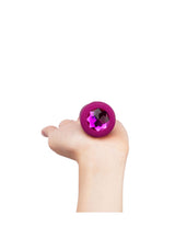 B-Vibe - Rechargeable Vibrating Jewel Anal Plug S/M (Pink) – product view 7