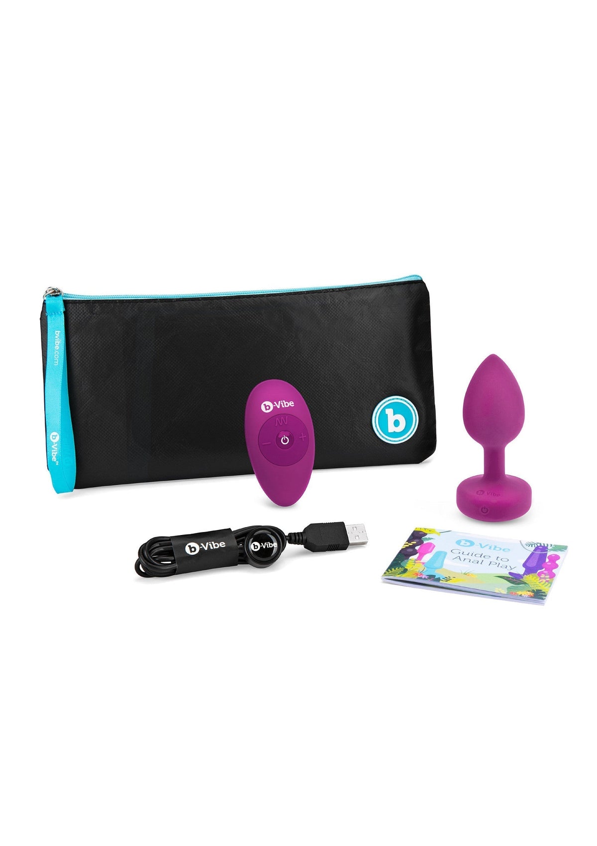 B-Vibe - Rechargeable Vibrating Jewel Anal Plug S/M (Pink) – product view 11