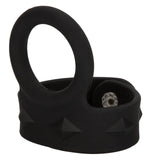 CalExotics - Silicone Tri-Snap Scrotum Support Cock Ring (Black) – product view 2