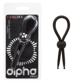 CalExotics - Alpha Liquid Silicone Adjustable Lasso Cock Ring (Black) – product image