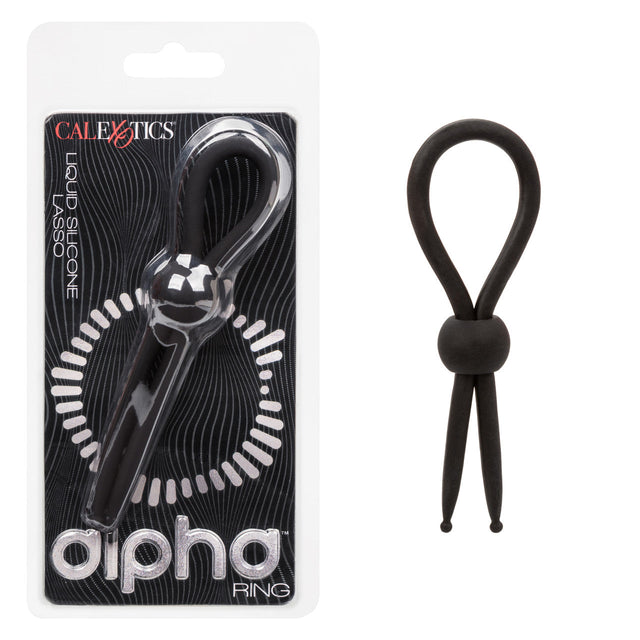 CalExotics - Alpha Liquid Silicone Adjustable Lasso Cock Ring (Black) – product image