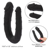 CalExotics - Boundless AC/DC Flexible Double Ended Silicone Dildo (Black) – product view 6