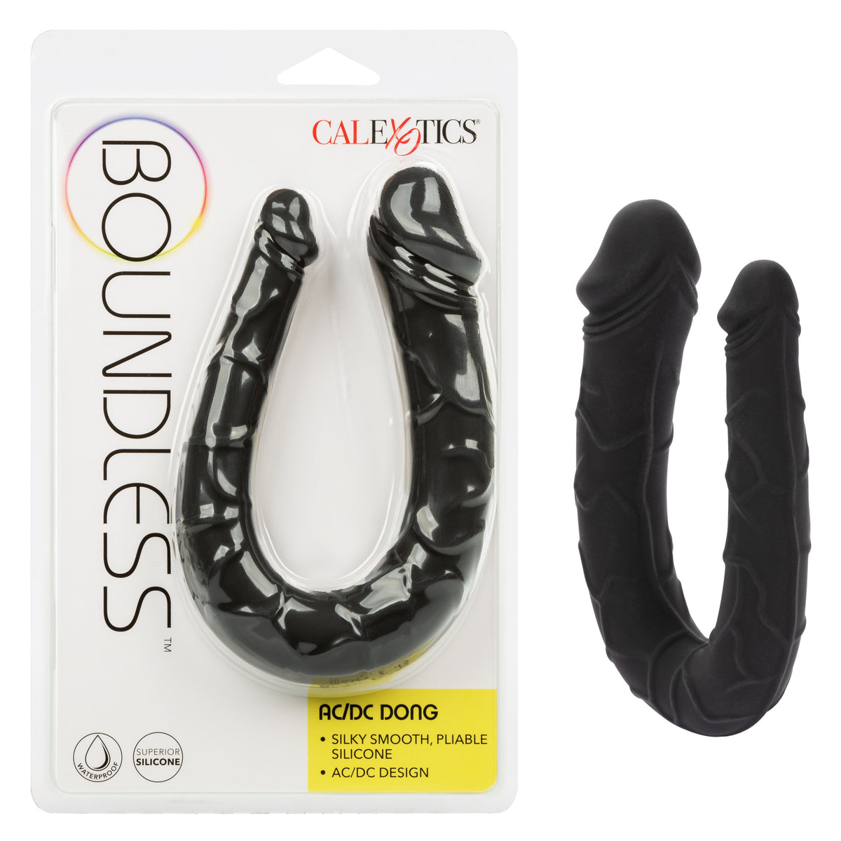 CalExotics - Boundless AC/DC Flexible Double Ended Silicone Dildo (Black) – product view 12