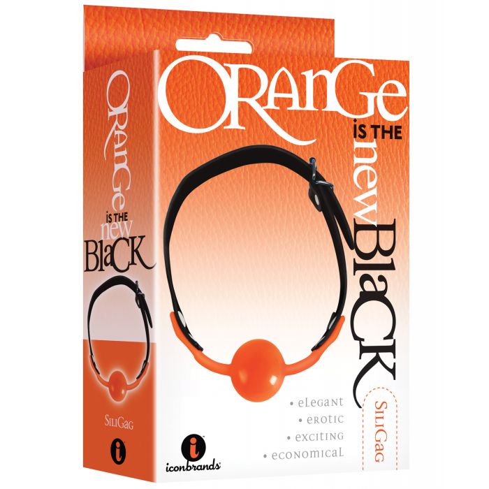 Icon Brands - The 9s Orange Is the New Black Silicone Ball Gag – product image