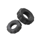 Hunky Junk - Cog Textured Cock Ring Set in Two Sizes – product image