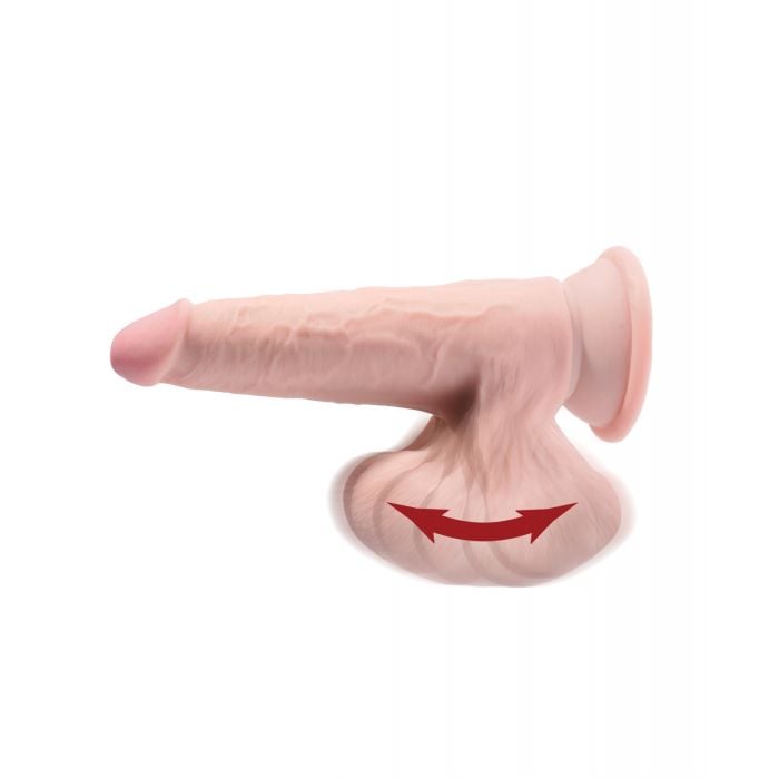 Pipedream - King Cock Plus Triple-Density Dildo with Swinging Balls – product view 3
