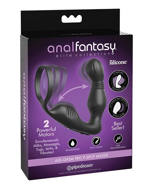 Pipedream - Anal Fantasy Ass-Gasm Pro Rechargeable P-Spot Milker (Black) PD2081 CherryAffairs